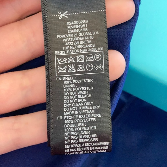💙Forever 21 Dark Blue Polka Dot Dress - Picture 9 of 9